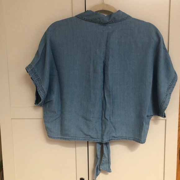 Lefties Blue Denim Short Top NWT - Picture 8 of 9
